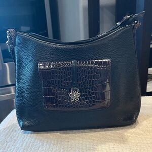 Brighton Black Leather Shoulder Bag
